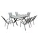 Deko Living Outdoor Dining Chairs and Table Set, 7 Piece, Gray COP30702BLK - alternate 1